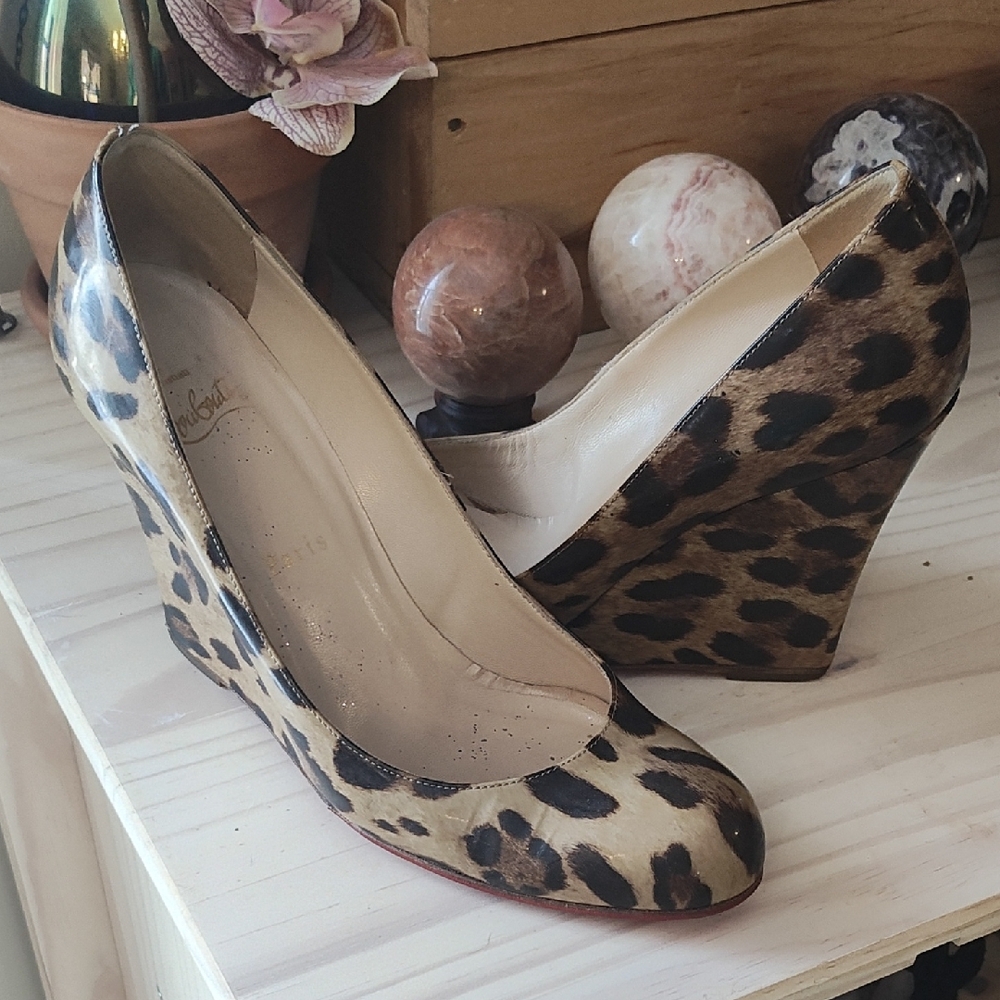 Christian Louboutin Animal Print Wedges